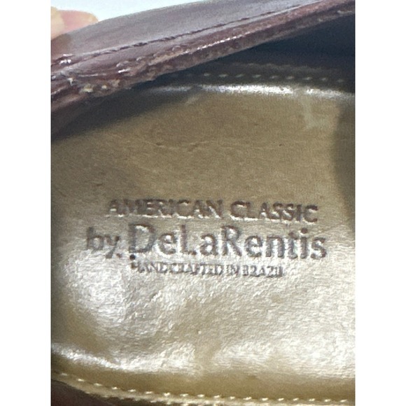 De la Rentis Shoes‎ Leather Oxfords Comfort Brown Lace Up Mens Size - Picture 6 of 7